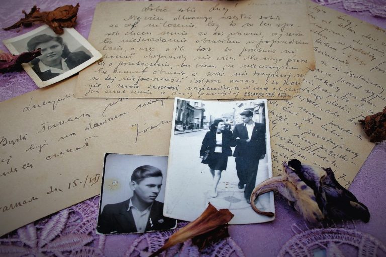 old photos and letters sentimental items