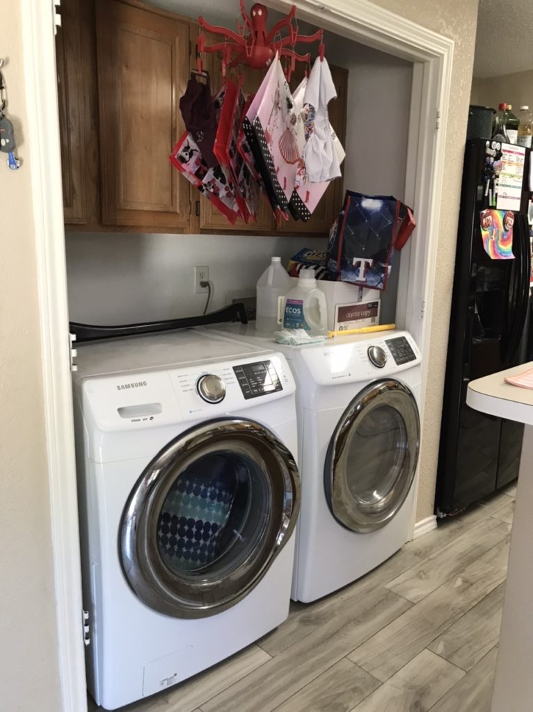 Laundry room declutter before