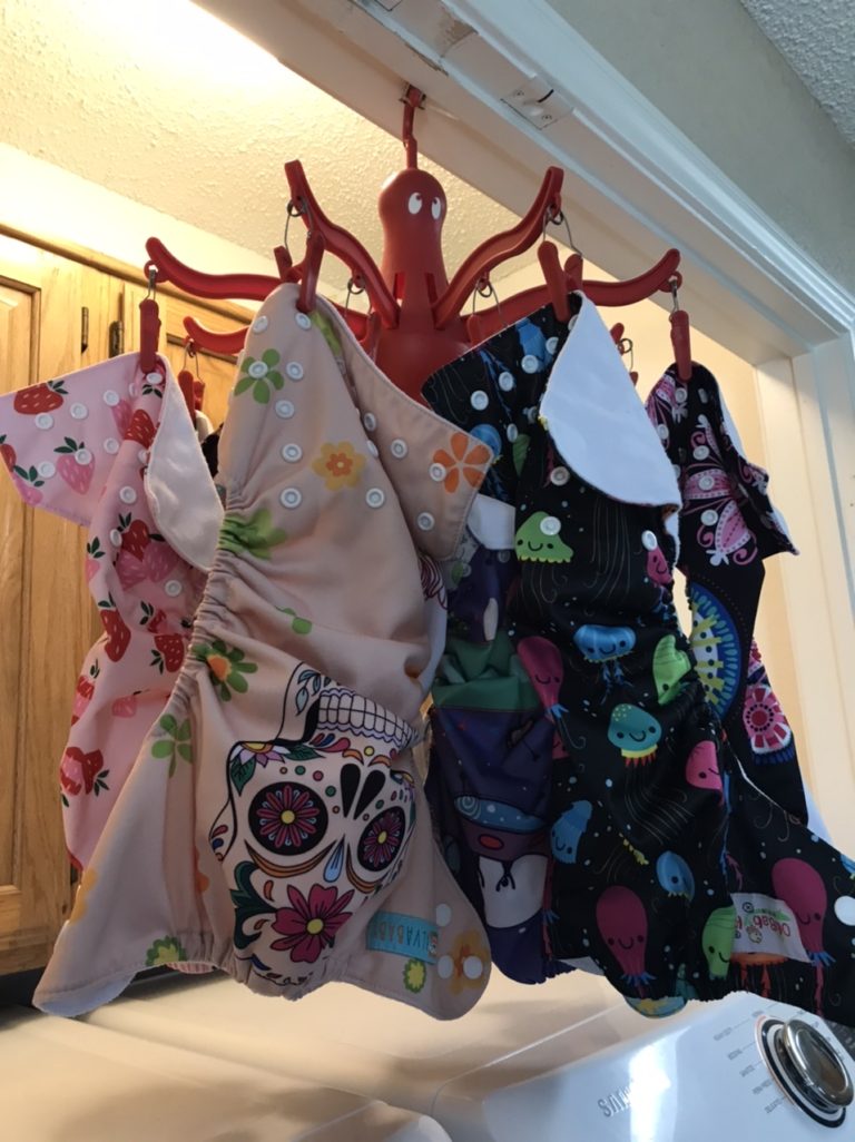 Laundry room declutter drying rack