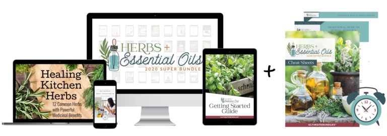 herbs and essential oils full bundle with cheat sheets image