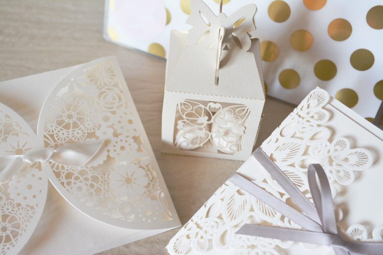 white paper box wedding gift